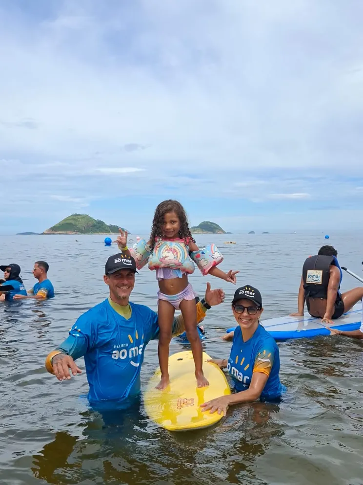 Momento registrado em um evento do Projeto Ao Mar